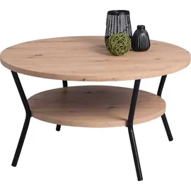 M2 Kollektion Couchtisch Eiche Artisan schwarz 80 x 45 cm