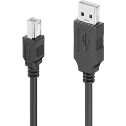 sonero USB 2.0 Aktiv Kabel A-Stecker auf B-Stecker schwarz - 10,0m