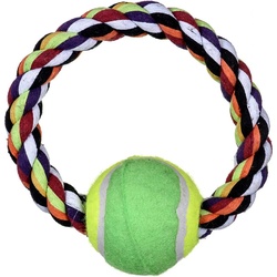 Trixie Tauring mit Tennisball D=6cm/D=18cm (Beschäftigungsspielzeug), Hundespielzeug