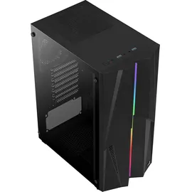 AeroCool Mecha ATX PC-Gehäuse, ARGB Front, Gehärtetes Glas, Lüfter 12cm