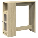 vidaXL Bartisch mit Regal 101 x 40 x 103,5 cm Braun