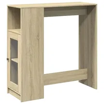 vidaXL Bartisch mit Regal 101 x 40 x 103,5 cm Braun