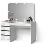 livinity Schminktisch Imola, 120 cm mit LED Beleuchtung