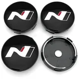 4 Stück 60mm Abzeichen Radnabenkappen Radnaben-Zierkappen für Hyundai NLine Sonata Tucson Azera Elantra Veloster Kona Anti Rost Autoteile dekorative Accessoires Nabendeckel Felgen Kappen
