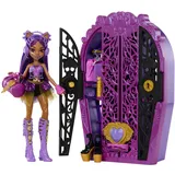Monster High Skulltimate Secrets Puppen- und Accessoire-Set, Monster Mysteries Clawdeen Wolf mit Kleiderschrank und mehr als 19 Überraschungen inklusive Kleidung, HXH85