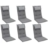 Doppler Hochlehner Auflage 6 St. 8 x 48 x 5 cm grau