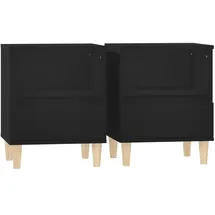 vidaXL Nachtschrank 2 Stk. 40 x 35 x 50 cm Schwarz