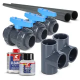Paradies Pool Bypass Set 2 grau 50 mm