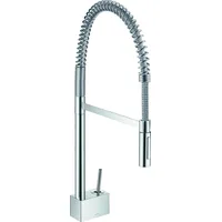 Hansgrohe AXOR Starck Einhebel-Küchenmischer, Comfort240, Semi-Pro, EcoSmart, Ausladung 270mm 12803800, Farbe: Edelstahl-finish