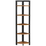 VASAGLE 5 stufiges Bücherregal, Aufbewahrungsregal, multifunktionaler Eckregal