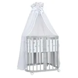 Waldin Babybett Kinderbett 7in1 mit Matratze,