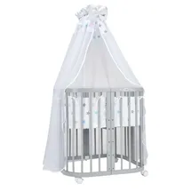 Waldin Babybett Kinderbett 7in1 mit Matratze,