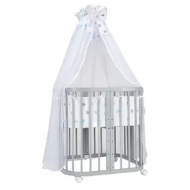 Waldin Babybett Kinderbett 7in1 mit Matratze,