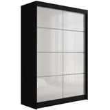 altdecor Schiebetürenschrank PEKA 120 x 215 x 61 cm Schwarz