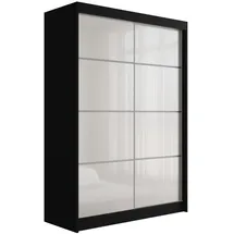 altdecor Schiebetürenschrank PEKA 120 x 215 x 61 cm Schwarz