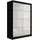 altdecor Schiebetürenschrank PEKA 120 x 215 x 61 cm Schwarz