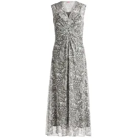 Cartoon Midikleid Druck Weiß/Khaki 38