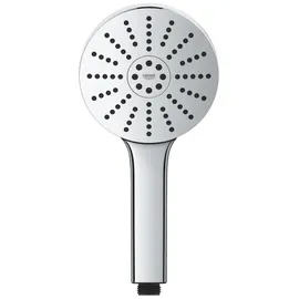 Grohe Vitalio Joy+ 120, wassersparender Duschkopf mit Boost-Funktion für mehr Strahlpower, 8l pro Min (Handbrause mit 3 Strahlarten inkl. AquaBooster, Universalanschluss), chrom, 1348640000