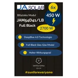 6x Solarmodul Solarpanel 450W Bifazial Glas-Glas JAM54D41 LB  Full Black Modul
