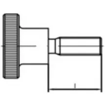 TOOLCRAFT Rändelschrauben M3 6 mm DIN 464 50 Stück