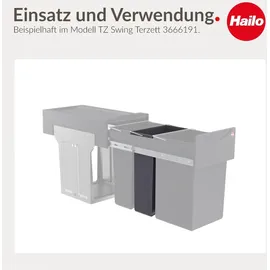 HAILO Inneneimer 7 l Dunkelgrau