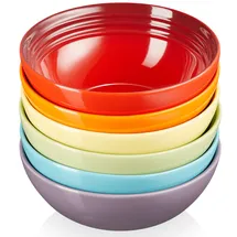 Le Creuset Regenbogen Set, Schüssel + Schale, Mehrfarbig