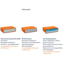 Ell + Ell Schlafsofa ELL + ELL "Minou", orange (terra), B:85cm, Sofas, Schlafsofa