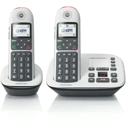 Motorola CD5001 Festnetztelefon, große Tasten, beleuchtet, Freisprechen, Headsetfähig, Anrufsperre