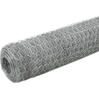 vidaXL Drahtzaun 25 x 1,5 m Silber
