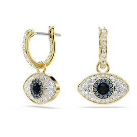 Swarovski Symbolica Drop-Ohrhänger, Böser Blick, Blau, Goldlegierungsschicht | OS