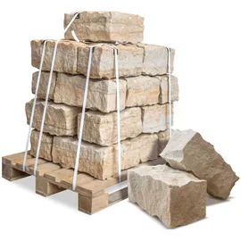 Galamio Sandstein Mauersteine 40x20x20 Gebrochen 940kg