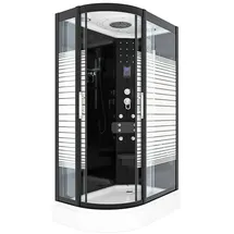 AcquaVapore D30-73m0l-ec Komplettdusche mit 2k Scheiben 120 x 80 cm schwarz