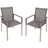 Garden Pleasure Stapelstuhl SIENNA 56 x 64 x 85 cm grau 2 St.
