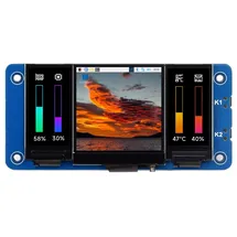 Waveshare Triple IPS LCD Display HAT für Raspberry Pi: 3 Displays, 40PIN, 1,3 Zoll + 2 x 0,96 Zoll