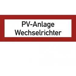 Dreifke® Aufkleber, PV-Anlage Wechselrichter, Folie, 210x74 mm