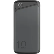 goobay Schnelllade-Powerbank 10.000 mAh (USB-CTM PD, QC 3.0 Powerbank mit Schnellladefunktion/Externer Akku/Power Bank für Smartphone - Tablet/Ladegerät Powerpack mit 2 USB-A Ports, Schwarz,