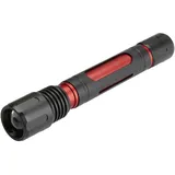 TFA Dostmann LED Taschenlampe Lumatic Red, 43.2036.01, 3 Modi (stark/schwach/Blinklicht), fokussierbar, spritzwassergeschützt, schwarz, (L) 27 x (B) 27 x (H) 152 mm