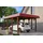 SKANHOLZ Skan Holz Walmdach Carport 3,96 x 5,89 m nussbaum inkl. Pfostenanker