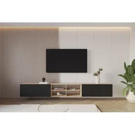 altdecor Zeno Lowboard 300 cm Schwarz Holz