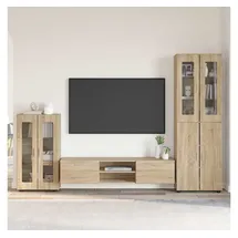vidaXL FLORIN TV-Schrankset 3-St Sonoma-Eiche Holzwerkstoff