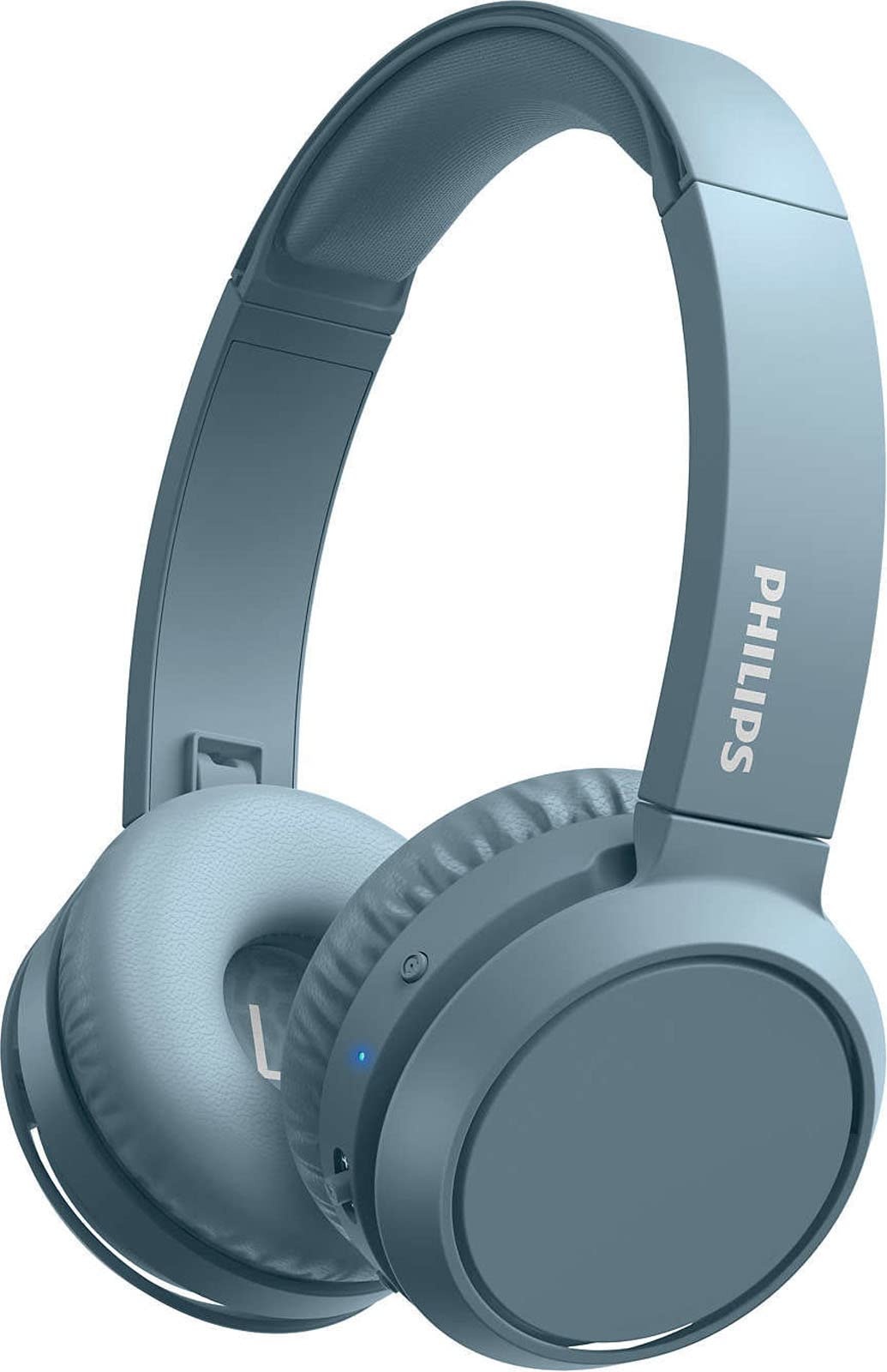 PHILIPS Audio TAH4205BL/00 On Ear Kopfhörer mit Bass Boost-Taste (Bluetooth, 29 Stunden Wiedergabezeit, Schnellladefunktion, Geräuschisolierung, Zusammenklappbar), Blau,