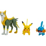 Jazwares Pokemon - Battle Figure 3-pack - Pikachu,Mudkip,Boltund - (95155-12)