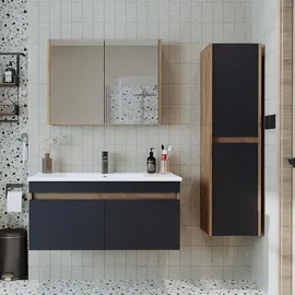 roomartstore.de Atria 85 Hochschrank 35 x 85 cm Weiß Holz