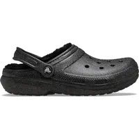 Crocs Classic Fuzz Lined Glitter Clog 38-39 EU Black