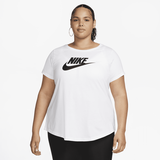 Nike Damen Logo T-Shirt (Plus Size), WHITE/BLACK, 3X