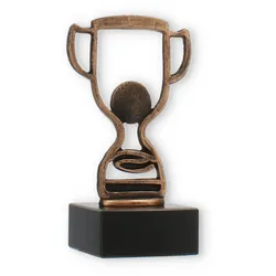 Pokal Konturfigur Pokal altgold auf schwarzem Marmorsockel 15,1cm