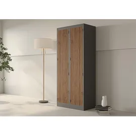 Jan Nowak Z02 Spind Umkleideschrank 185 x 80 x 45 cm Anthrazit/Nussbaum