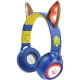 Lexibook Lexibook, Paw Patrol, 2-in-1 kabellose und kabelgebundene Kopfhörer mit Chase-Ohren, hohe Klangqualität bis 85 dB, Lichteffekte, faltbar, verstellbar, wiederaufladbar, Blau, HPBT015PA