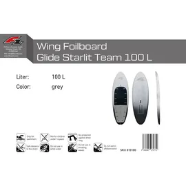 F2 Wing Foilboard Glide Starlit Team 100L grau
