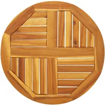 vidaXL Tischplatte Ø60 x 2 cm Rund Holz braun
